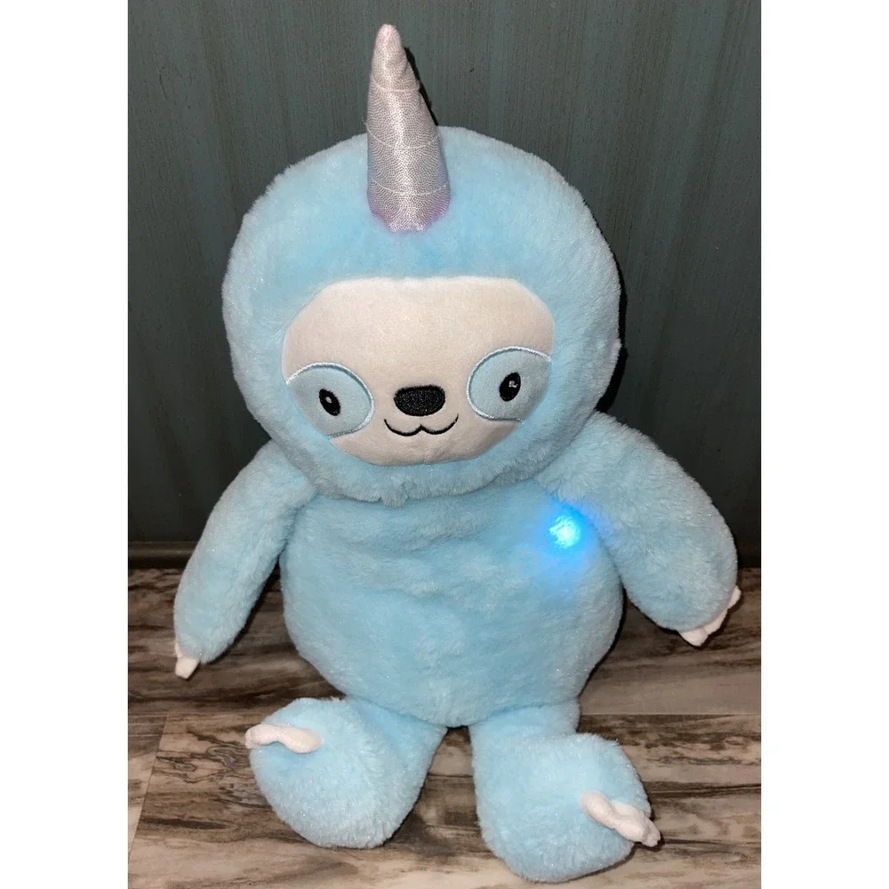 2020 FOA SCHWARZ GLOW BRIGHTS BLUE SLOTH UNICORN LIGHTS & SOUNDS 16
